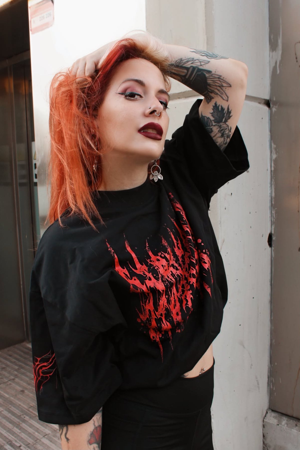 Crimson Relic Oversized T-Shirt